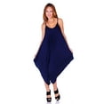 thumbnail image 1 of SR Women's Casual Solid Spaghetti Strap Loose Fit Harem Jumpsuit, 1X, Navy, 1 of 4