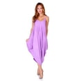 thumbnail image 1 of SR Women's Casual Solid Spaghetti Strap Loose Fit Harem Jumpsuit, 2X, Lavender, 1 of 4