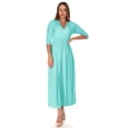 thumbnail image 1 of SR Women's Casual Wrap Floor Length Maxi Dress, 4X, Peppermint, 1 of 5