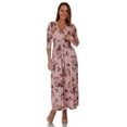thumbnail image 1 of SR Women's Casual Wrap Floor Length Maxi Dress, 5X, Floral Mauve, 1 of 1