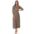 thumbnail image 1 of SR Women's Casual Wrap Floor Length Maxi Dress, Small, Coco, 1 of 5