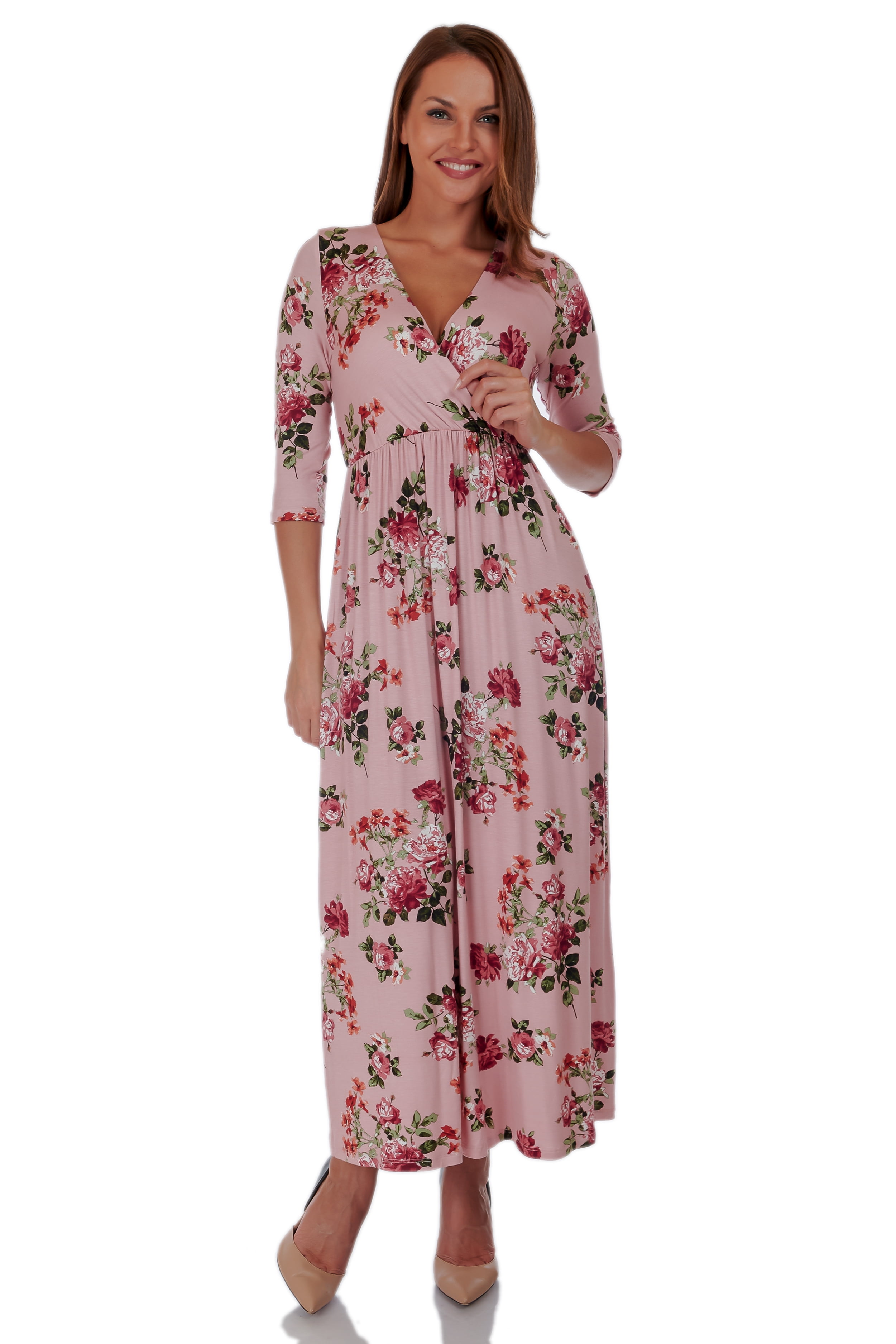 green floral maxi dress Print Cotton Zapakasa Women Olive Green Size:22.5 35/36 american bridal dresses 2018 collection