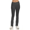 thumbnail image 1 of SR Women's Cotton High Waist Straight Leg Active Yoga Workout Pants (Size: XS-5X), 1X, Charcoal, 1 of 5