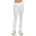 thumbnail image 1 of SR Women's Cotton High Waist Straight Leg Active Yoga Workout Pants (Size: XS-5X), 3X, Ivory, 1 of 5