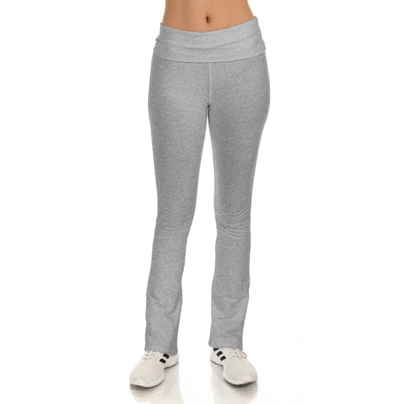 SR Women's Cotton High Waist Straight Leg Active Yoga Workout Pants (Size: XS-5X), 4X, H. Grey