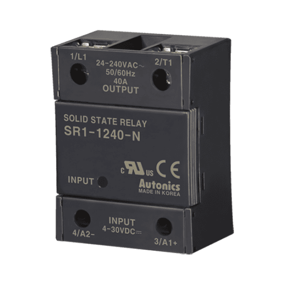 SR1-1240-N Autonics Rated input voltage 4-30VDC, Rated load voltage 24-240VAC~ (50/60Hz), Rated load current 40A