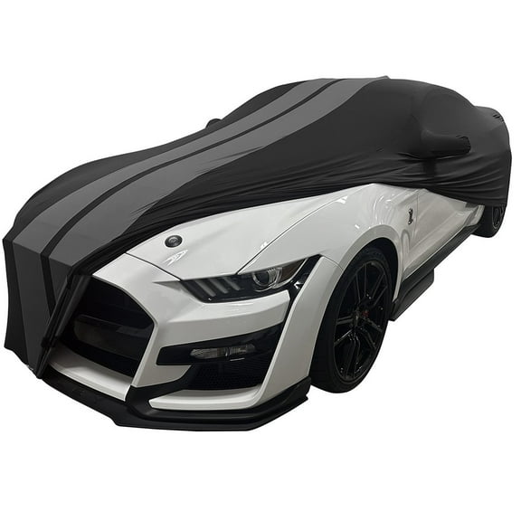 SR1 Performance 2015-2020 Ford Mustang Ultraguard Sport Series Stretch Satin Indoor Car Cover Black/Gray