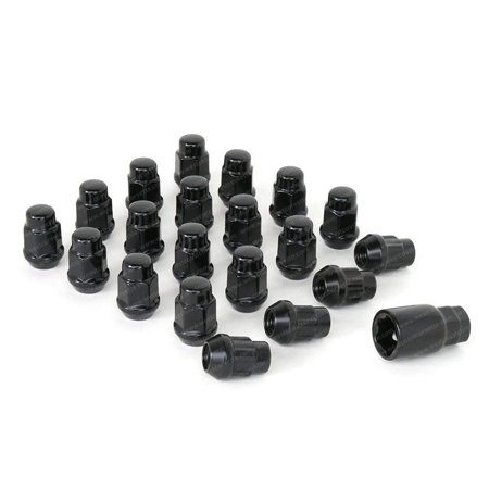 SR1 Performance Black Acorn Lug Nuts & Wheel Locks Kit