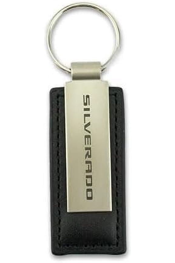 Chevy Silverado Metal/Leather Keychain - Officially Licensed Chevrolet Key Tag