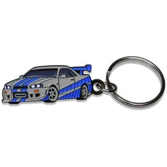 SR1 Performance Paul Walker's Skyline R34 GTR V-Spec Keychain - Fast and Furious GT-R Key Chain
