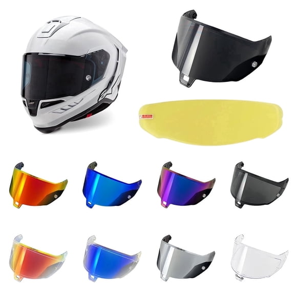 R10 Helmet Visor for Alpinestars Supertech, S-R7 Face Shield with Anti Fog Film