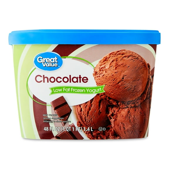 Great Value Chocolate Low Fat Frozen Yogurt, 48 fl oz Tub