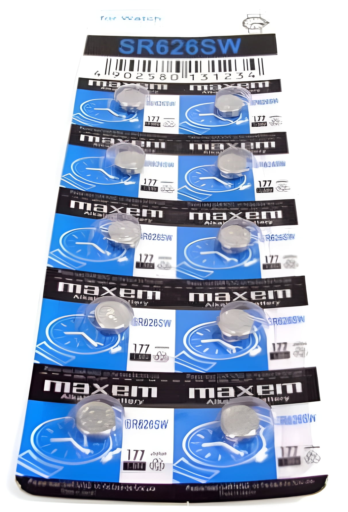 SR626SW / 377 Silver Oxide Button Cells, 1.55V, 10-Pcs Card - Walmart.com