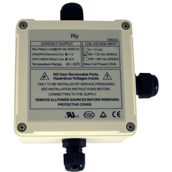 SR802 110v High Power Relay 25 Amp 4000 Watts Solar Water Heater Heating Element