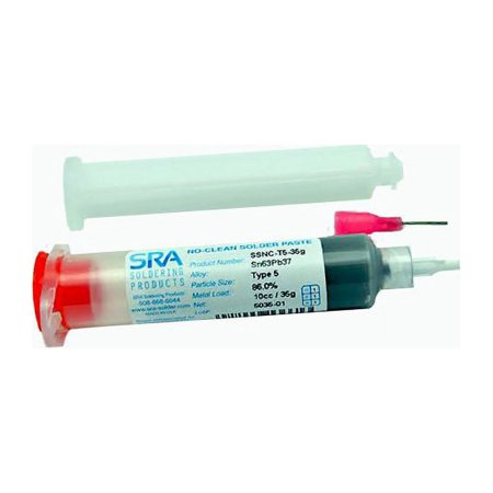 SRA 63/37 Solder Paste T5 - 35 Grams in a 10cc Syringe