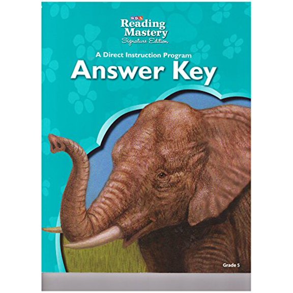 Pre-Owned SRA Reading Mastery A Direct Instruction Program Answer Key Grade 5 Paperback