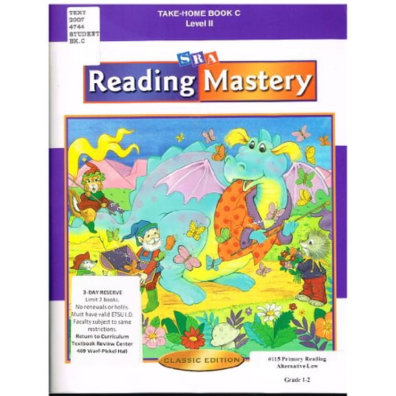 Pre-Owned SRA Reading Mastery Take-Home Book C Level II, 9780075693314, 0075693313, Paperback,