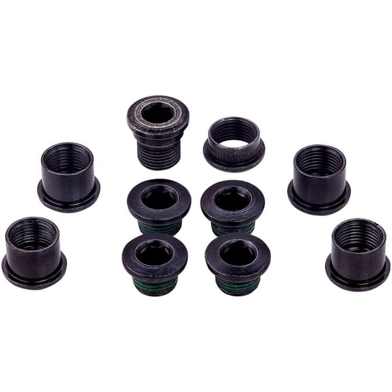 SRAM 5-Arm Hidden Bolt Road Crank Chain Ring Bolt Kit for 1x Crankset, Steel, Black