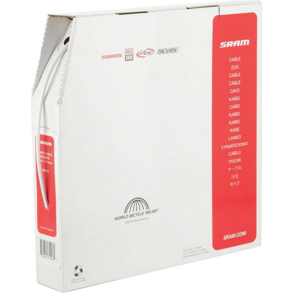 SRAM 5mm Brake Cable Housing White, 30 Meter Filebox