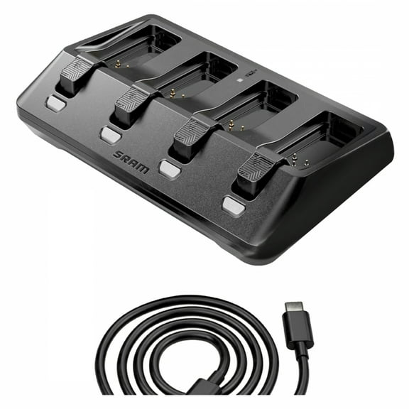 SRAM AXS eTap 4-Port Battery Base Charger - Includes USB-C Cord (Batteries not included)