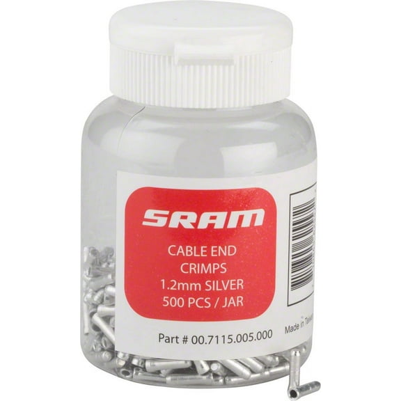 SRAM Cable End Crimps 1.2mm, 500-Count Jar