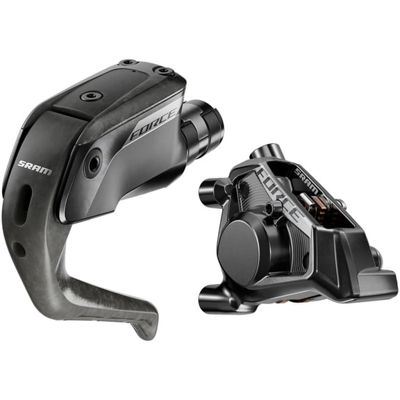 SRAM Force Aero Disc Brake and Lever - Rear, Flat Mount, 20mm Offset, 2000mm Hose, Carbon Lever Blade, Black, E1