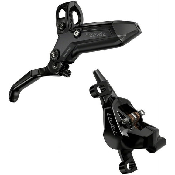 SRAM Level Silver Stealth Disc Brake and Lever - Front, Post Mount, 2-Piston, Aluminum Lever, SS Hardware, Black, C1