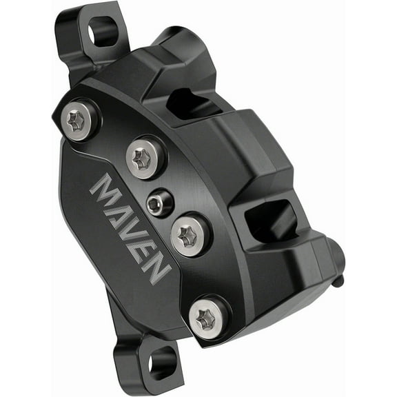 SRAM Maven Silver Disc Brake Caliper Assembly - Front/Rear, Post Mount, 4-Piston, Black, A1