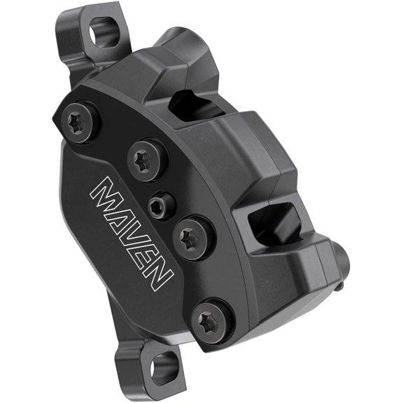 SRAM Maven Silver Disc Brake Caliper Assembly - Front/Rear, Post Mount, 4-Piston, Black, B1