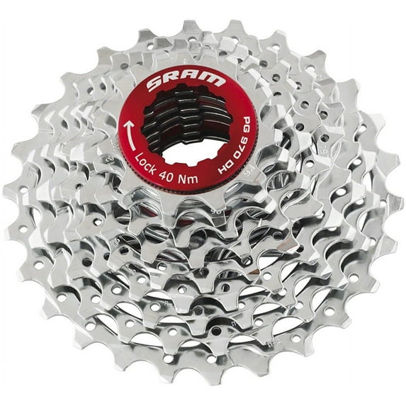 SRAM PG-970 Cassette - 9 Speed, 12-26t, Silver