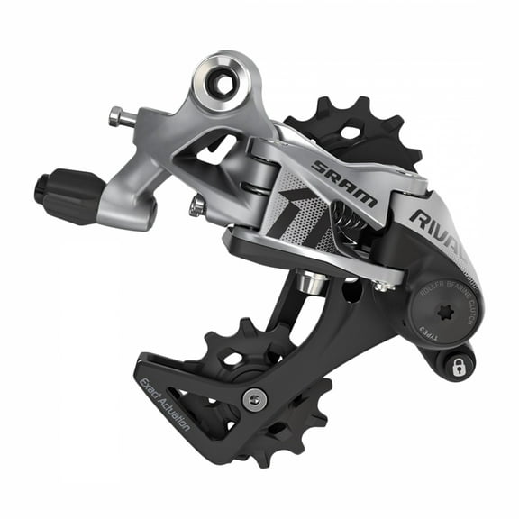 SRAM Rival 1 Rear Derailleur - 11 Speed, Medium Cage, Black/Silver