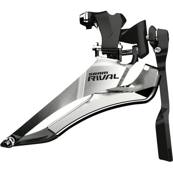 SRAM Rival 22 Front Derailleur - 2x11-Speed Yaw, Braze-on, with Chain Spotter, Silver/Black