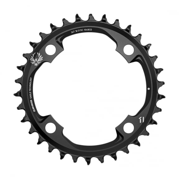SRAM X-Sync 2 Chainring- Tooth Count: 34 Chainring BCD: 104