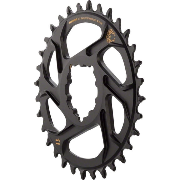 SRAM X-Sync 2 Eagle Direct Mount Chainring - 32 Tooth 3mm Boost Offset 12-Speed BLK Gold