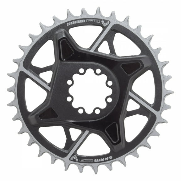 SRAM X0 Eagle T-Type Direct Mount Chainring - 34t, 12-Speed, 8-Bolt Direct Mount, 3mm Offset, Aluminum, Black, D1