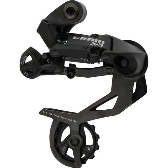 SRAM X3 Rear Derailleur - 789 Speed Long Cage Black