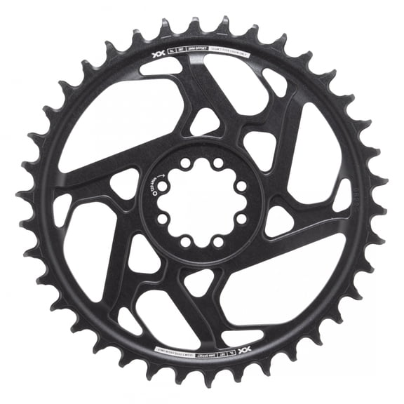 SRAM XX SL Eagle T-Type Direct Mount Chainring - 38t, 12-Speed, 8-Bolt Direct Mount, 3mm Offset, Aluminum, Black/Silver,