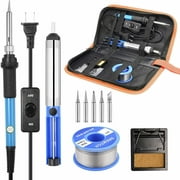 SREMTCH 10-In-1 Portable 60W  Soldering Iron Kit Heat Pencil Repair  Soldering Tool Blue