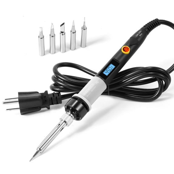 SREMTCH Soldering Iron Kit Electronics,80W Digital LCD Display Welding Iron
