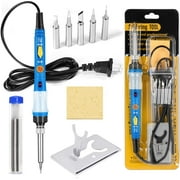 SREMTCH Soldering Iron Kit Electronics, [Upgraded] 60W Adjustable Temperature Welding Tool with on-off Switch