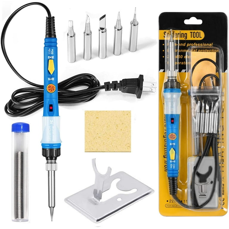 Soldering Iron Kit, Temperature, Humanized Design, Jewelry Soldering Kit,  Safe, Durable for DIY Welding for Maintenance US Plug-110V