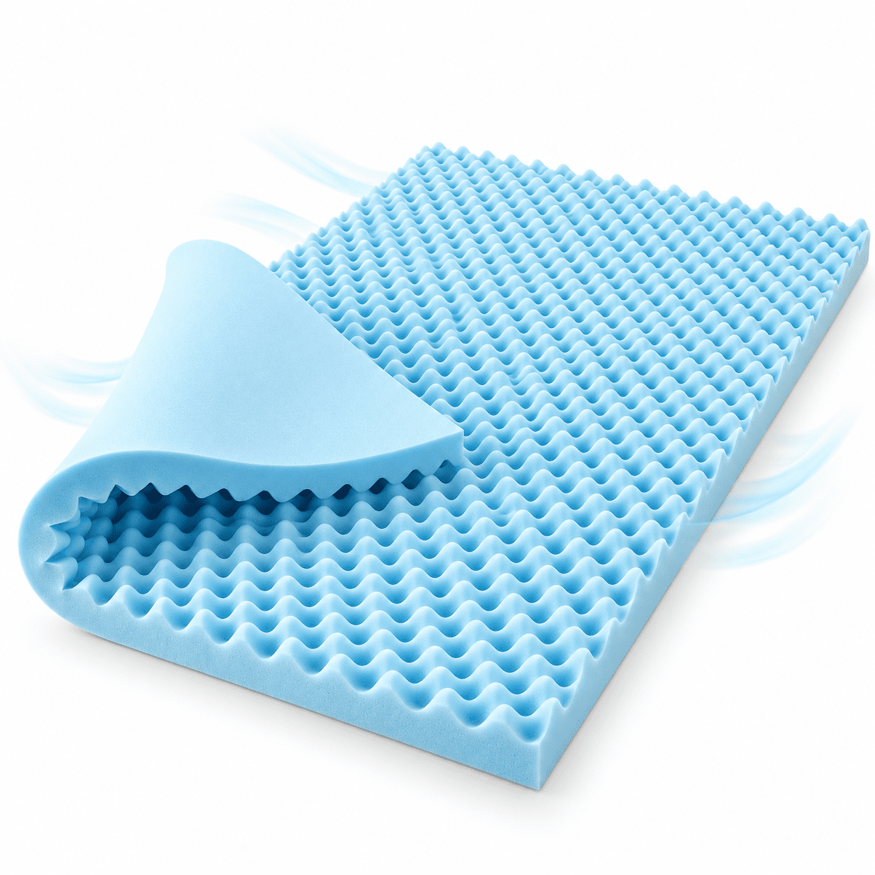 SRGAFIX 3 Inch Egg-Shaped Design Memory Foam Mattress Topper, Twin ...