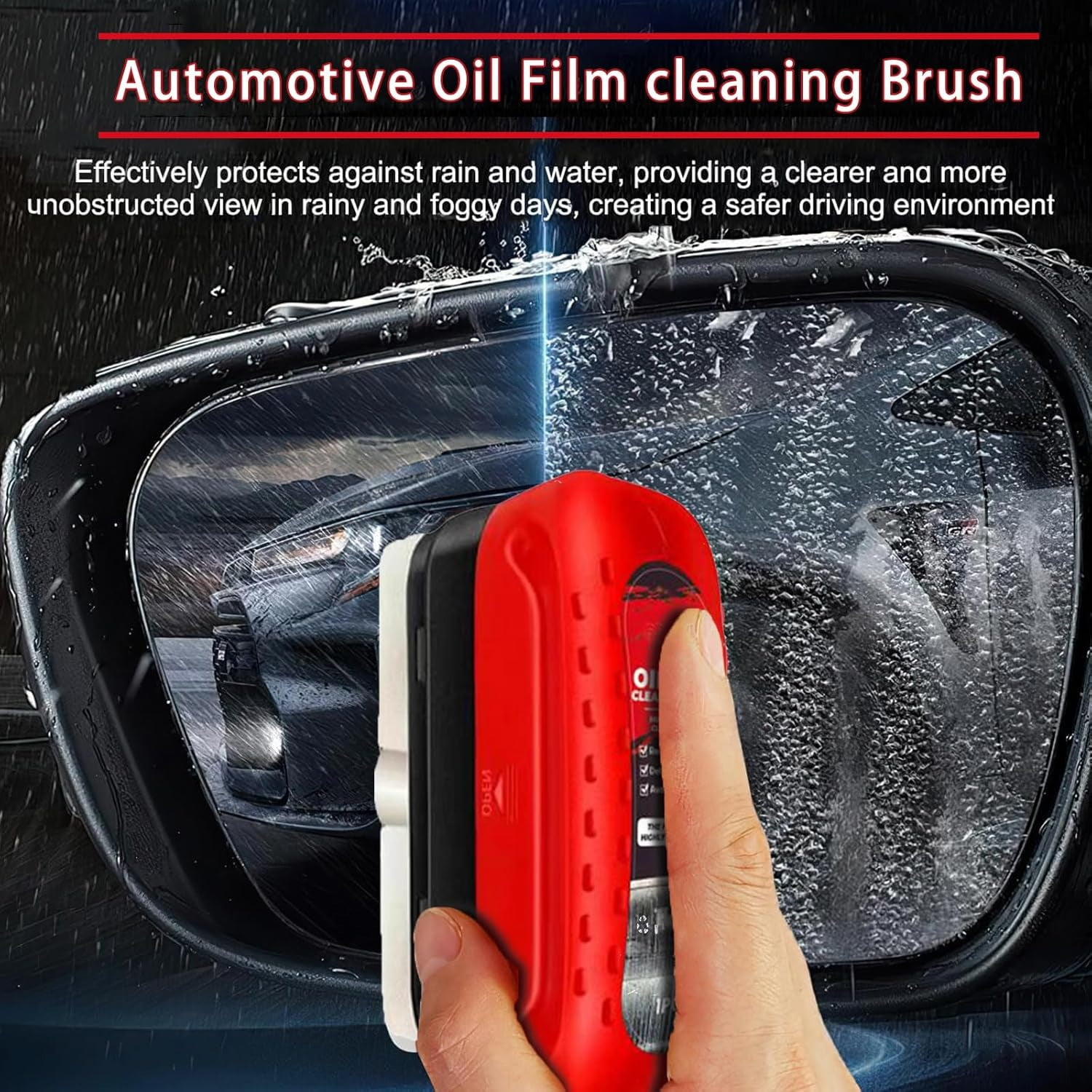 SRGARH Glass Cleaner \u0026 Hydrophobic Coating Kit Rain Repellent, Anti-Fog, Oil Film Remover for Windshields, Windows, Shower Doors Streak-Free Wipes \u0026 Liquid Brush Included