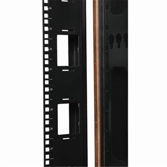 SRGROUND 42U Rack Enclosure Server Cabinet Copper Bus Grounding Bar (Black )