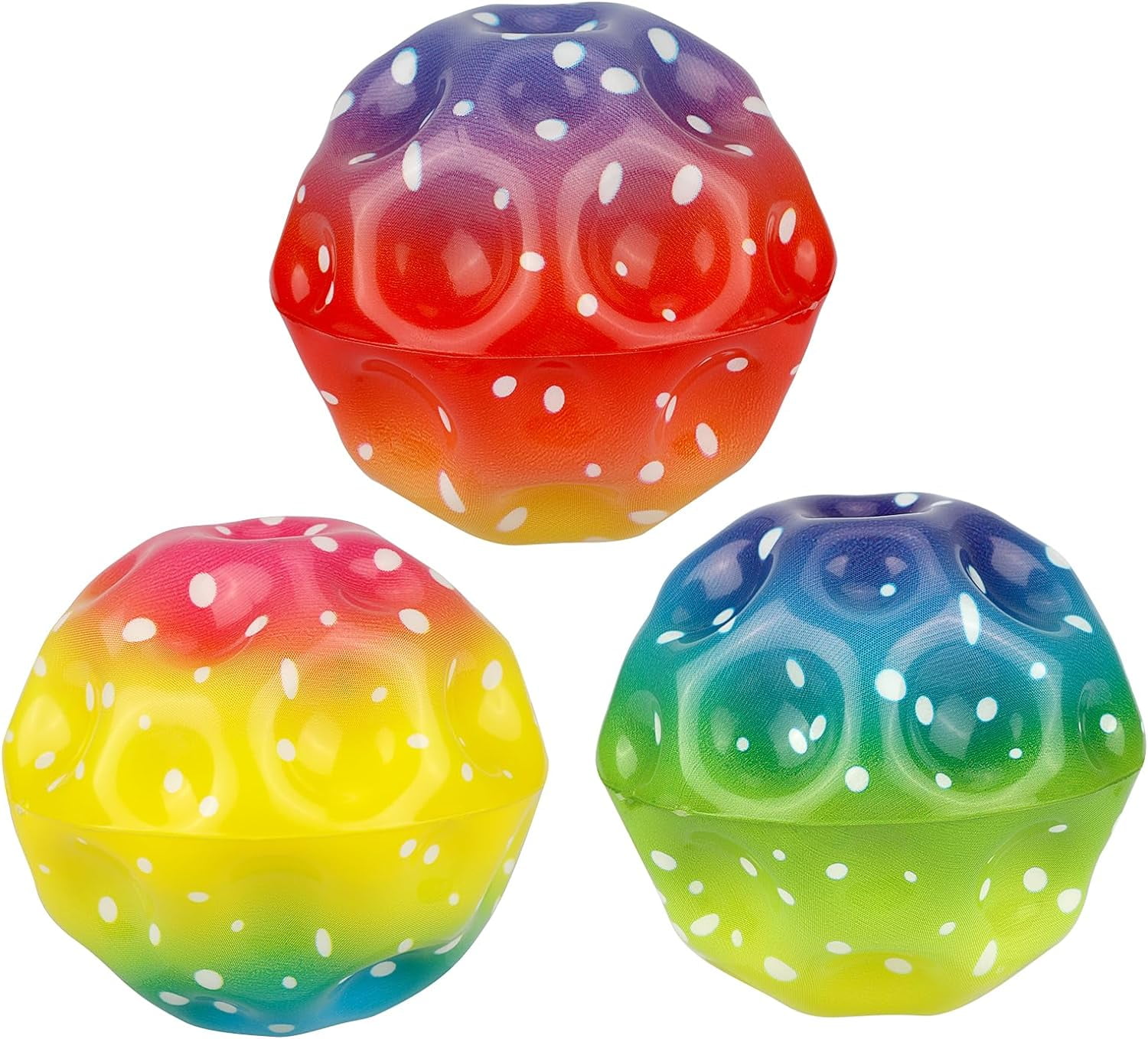 SRIZIAN 3pcs Space Moon Balls, Toy Mini Bouncing Ball, Ultra High