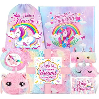 Unicorn Gifts For Girls In A Surprise Box With A Unicorn Plush,Unicorn  Backpack, Unicorn Necklace,Unicorn Headband And Greeting Card,Kids