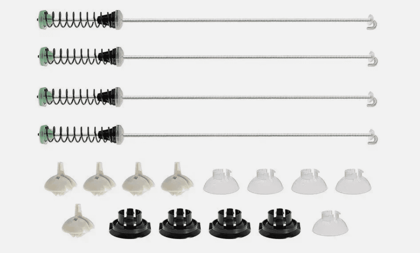 SRK0362 Clothes Washing Machine Suspension Rod Damper Shocks 4 Pack for Whirlpool W11130362 AP6262443, PS12347546