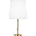 thumbnail image 1 of SRKASHLTENI Polished Brass Table Lamp with Ascot White Fabric Shade - 35.25 Height, Full Range Dimmer, E26 Socket - Stylish Lighting Fixture for Home Decor, 1 of 2
