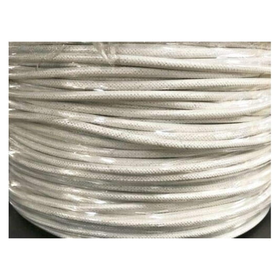 SRML White 12 AWG 100 FT Fiber Glass Braid Appliance HI Temp Wire Motor Lead Cables Electronic Stranded Wire Cable Electrics DIY