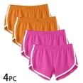 thumbnail image 1 of SROBPTY 4 Packs Womens Shorts Solid Breathable Summer Pants for Sports Wear, 1 of 4